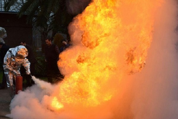 مانور آتش سوزی در تاسیسات انتقال گاز شهرستان آستارا برگزار شد