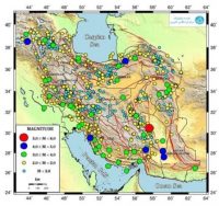گزارش وقایع لرزه ای کشور در آذرماه ۹۵