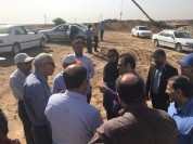 بازدید مدیرکل پدافند غیرعامل خوزستان از کانال انتقال آب به کانون های گرد و خاک