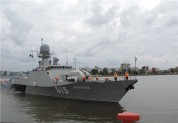 تمرین مشترک دریایی ناوهای نیروی دریایی روسیه و ایران برگزار شد